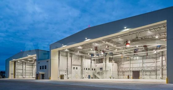 Helicoptère préfabriqué structure en acier hangar portable modulaire hangars d'avion