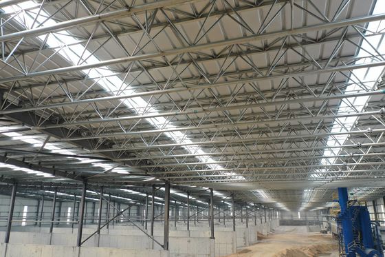 Construction de structures en acier galvanisé anti-corrosion entrepôt de charpente métallique préfabriqué