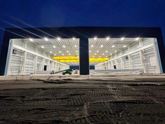 Construction de bâtiments métalliques préfabriqués modernes Structure en acier préfabriquée Hangar d'avions