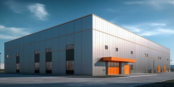 bâtiments d'entrepôt en acier personnalisés avec connexion galvanisée en purlin C/Z