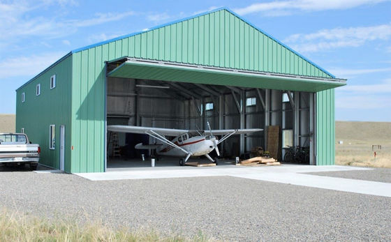Modulaire Facile à assembler Structure en acier Hangar aéronautique moderne économique Hangar industriel préfabriqué petit entrepôt léger