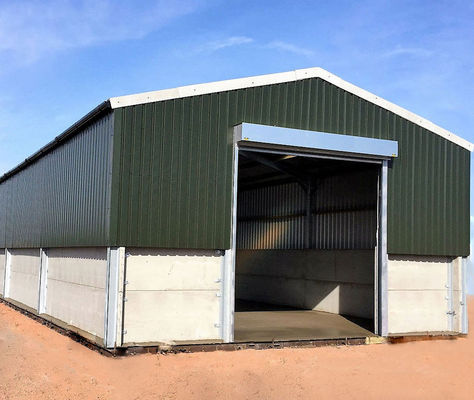 Abri pour le bétail Ferme laitière grange Structure en acier Abri pour bovins vivants