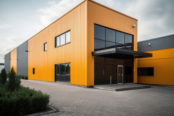 Bâtiment d'atelier d'acier à section H soudée et à poutre pour installation industrielle rapide