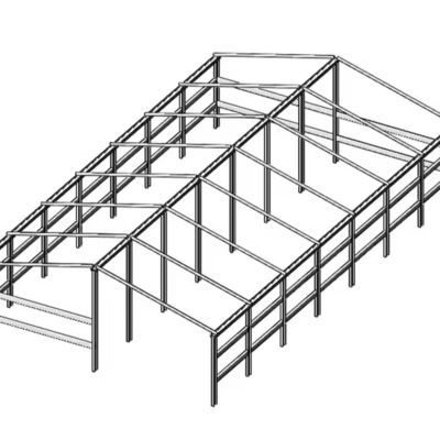 Excellente résistance au vent Performance de l'acier léger Structure d'atelier entrepôt de haute résistance Portail cadre de bâtiment soudage