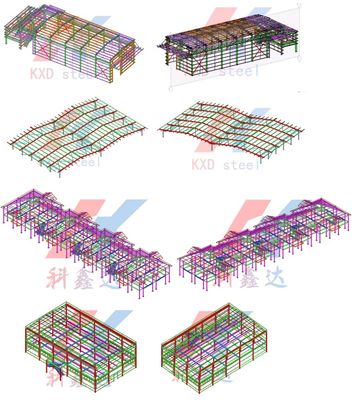 Constructions structurelles en acier conçues par KXD