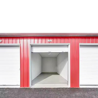 Unités de stockage préfabriquées, mini-hangar avec structure en acier léger et fenêtre en alliage d'aluminium