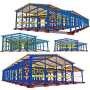Étagère métallique préfabriquée en acier Structure d'acier Atelier Entrepôt bâtiment